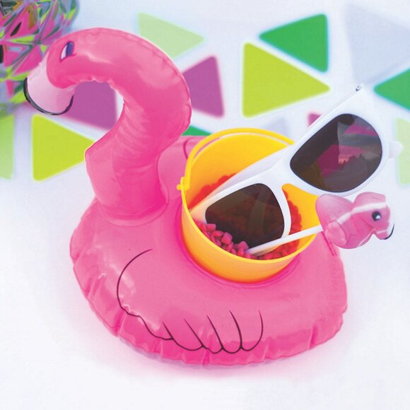 Inflatable flamingo floating coasters 2pc set - Picture 2 of 3